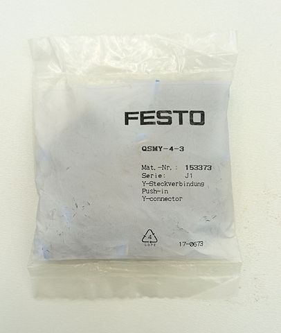 10x Festo 153373 QSMY-4-3 موصل Y صغير هوائي مع دفع داخلي