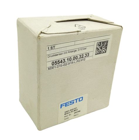 Festo 192766 Pressure Sensor SDE1-D10-G2-W18-L-P2-M12