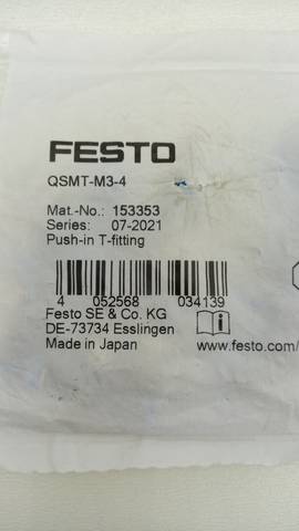 10x Festo 153353 (QSMT-M3-4) موصل صغير 153353