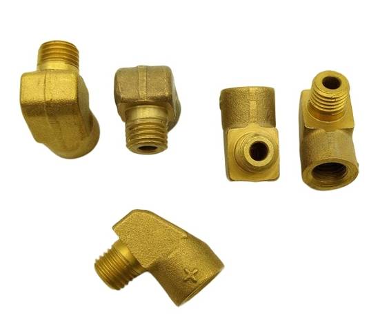 5x high-quality durable brass compression fittings