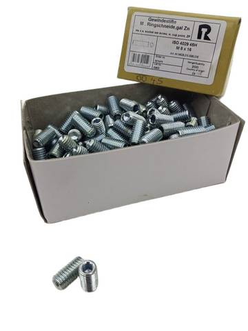 200x Reyher 040292100080016 ISO 4029 Set Screw 45H M8x16