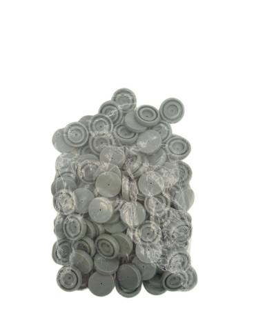 100x 136074 C5 Gray Polyvinyl Chloride Closure Cap