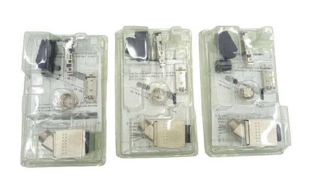3x Harting 09352260402 комплект металлических соединителей, нижний угол 45° для кабеля
