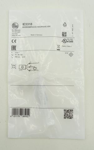 Ifm Electronic IE5318 Inductive Sensor IEK3002BBPKG/US-104-DPS/OELVER