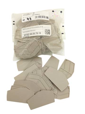 49x Weidmüller 1771440000 ZAP ZDU6-2 Dark Beige End Plate