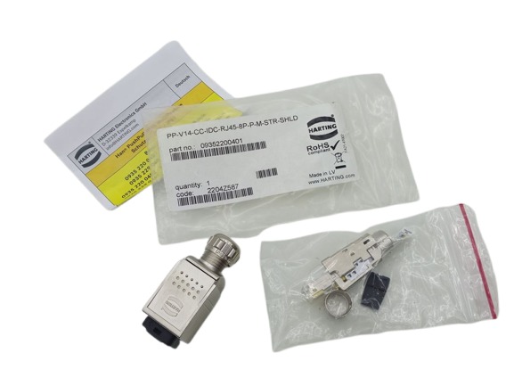 Прямой никелированный соединитель Harting 09352200401