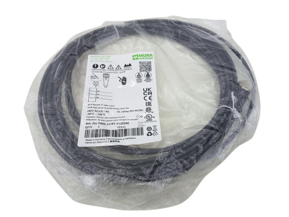 5m Murrelektronik 7000-12181-6330500 M12 Socket 0° Cable