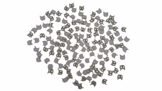 140x 2-Pos DIN Grau Mikro-Durchgangsklemme 1,5 mm²