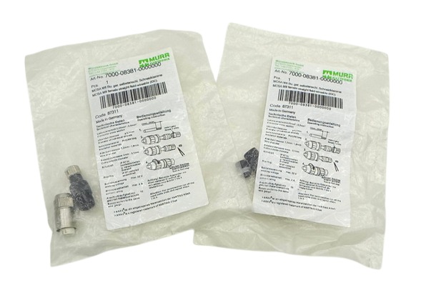 2x Murrelektronik 7000-08381-0000000 موصل 4-قطب