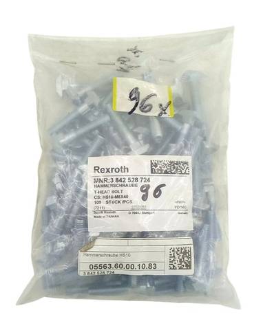 96x Rexroth 3 842 528 724 HS10-M8X40 болт с молотковой головкой