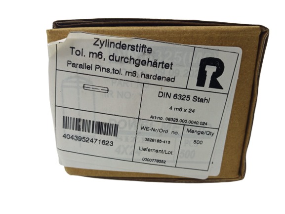 500x Reyher 06325.000.0040.024 Cylindrical M6 Parallel Pins