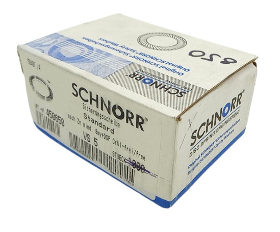 850x Schnorr 450650 حلقة تثبيت VS بقطر 5 mm، فولاذ Typ2-A