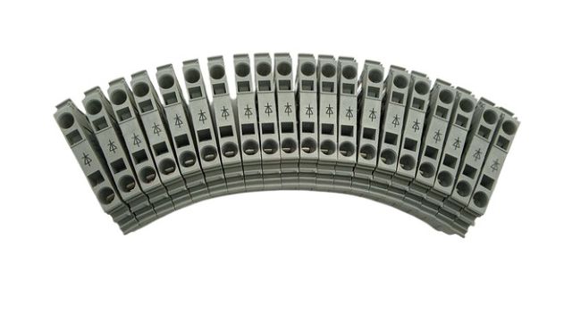 20x Wago 281-603/281-401 مشبك طرفي ثنائي الموصل