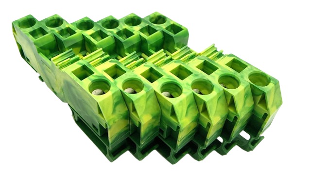 6x Wago 283-907 2-проводная клемма защитного проводника 16mm²