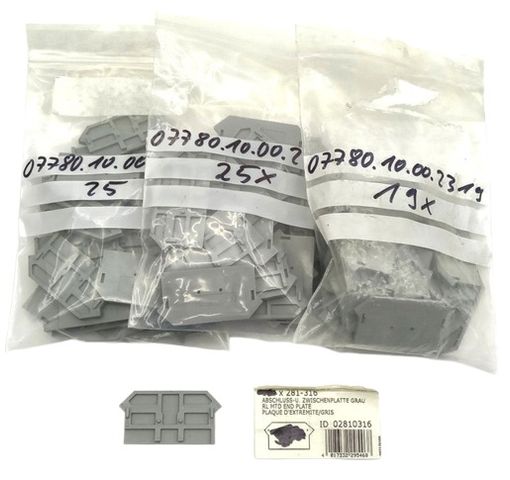 69x Wago 281-316 Polyamide End and Intermediate Plate