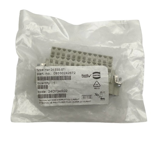 Harting 09330242672 Han ESS 24-Pos Insert Double Cage Clamp