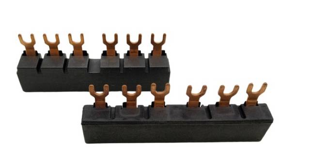 2x Eaton B3.0/2-PKZ0 3-Phase Power Rail Link 63A Fork Terminal