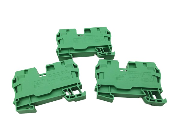 3x Weidmüller ZPE 10 Green Modular PE Terminal Block