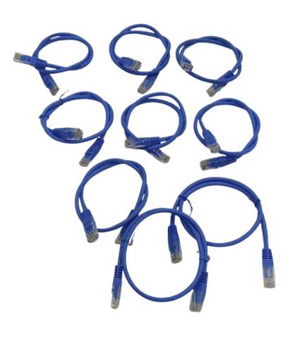 9x0.25m CAT5E (24AWGx4P) патч-кабель