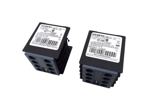 2x Siemens 3RH2911-1GA22 Auxiliary Contact Block