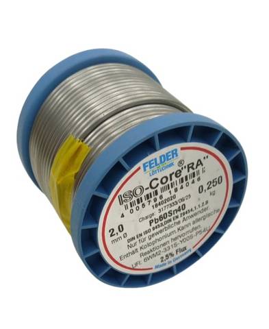 Felder 18402020 (Pb60Sn40) Fast-Flowing Solder Wire Ø 2mm