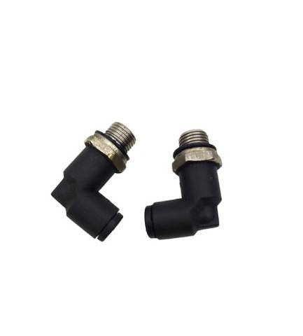 2x Angle Thread Adapter with Thread-to-Pipe Connection
