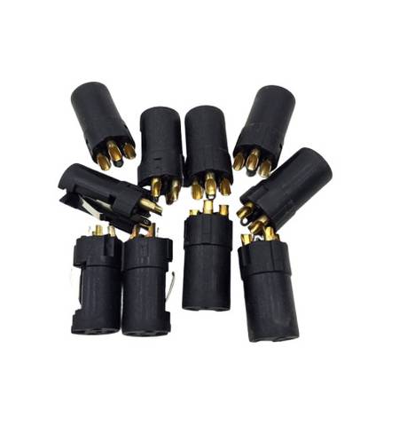 10x 3 Pin Connector Gold-Plated Contacts