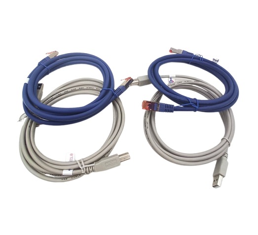 2x 2m + 2x 5m كابل Ethernet مستقيم وكابل USB عالي السرعة