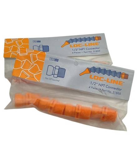 2x Loc-Line 51805 من الأسيتال، حلمة ملولبة 1/2" NPT، موصل
