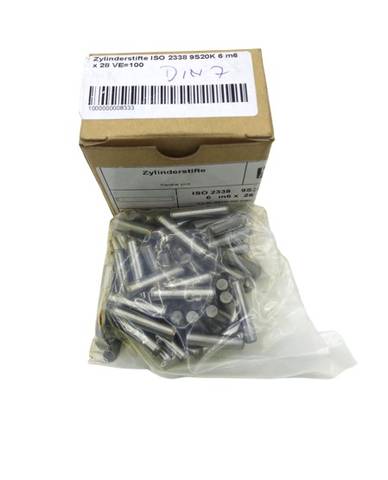 100x Reyher 6 M6x28 ISO 2338 Cylindrical Pins 6M6x28