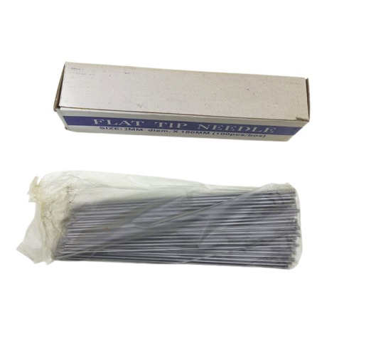 100x Needle Strength with Flat Tip 2mm Diameter 180mm