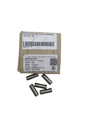 50x 1710281 M6x28 cylindrical pins made of stainless steel