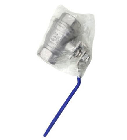 Клапан из нержавеющей стали с синей рукояткой 1/2'' NPT