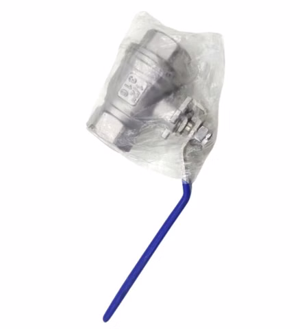 Edelstahlventil mit blauem Griff 1/2'' NPT