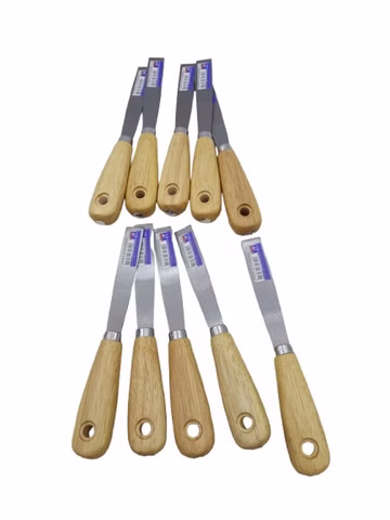 10x Spachtelschaber mit Holzgriff Langlebig 20mm