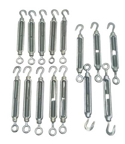 15x M6 Wire Rope Tension Turnbuckle Hook and Eye