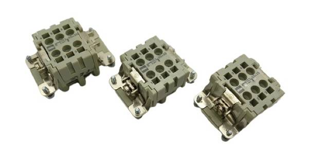 3x Harting 9330062716 Han 6 ES, гнездовая вставка, 6 контактов