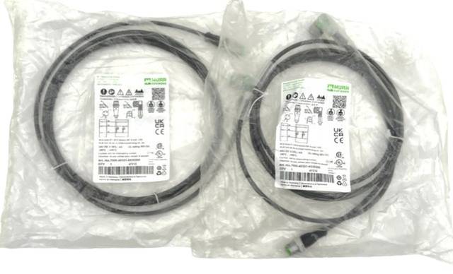 2x 2m Murrelektronik 7000-40321-6530200 M12 Connector Cable