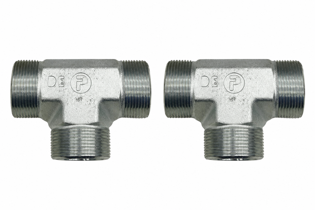 2x Parker T30SCFX Ermeto — стальной гидравлический трубный фитинг