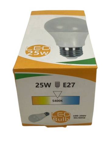 2x LED 25W E27 Bulbs 5400K 230V 2200lm 20000H Luminous Efficacy