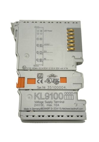 2x Beckhoff KL9100 Potential Supply Terminal KL 9100