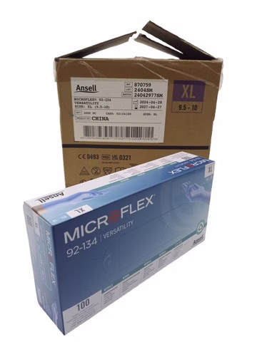 10x Ansell 92134100 Nitril Einmalhandschuhe XL 9.5-100