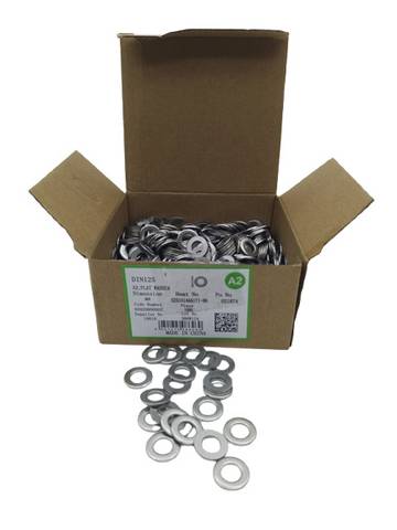 1000x 021874 DIN 125 M8 A2 Washers
