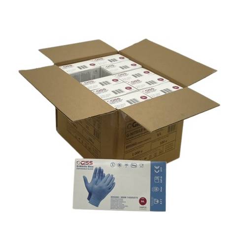 10x Giss 895060-9 Disposable Nitrile Gloves Blue Box of 100