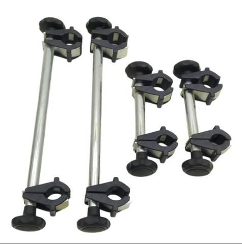 4x Bicycle Rear Carrier Mounting Kit Pipe Clamps Adjustable
