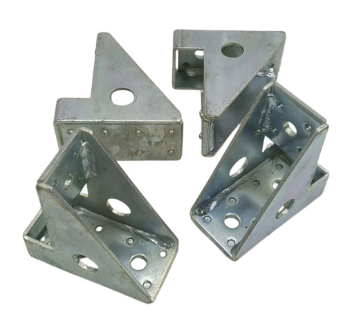 4x Carbon Steel Angle Brackets 5-Hole Channel Angle