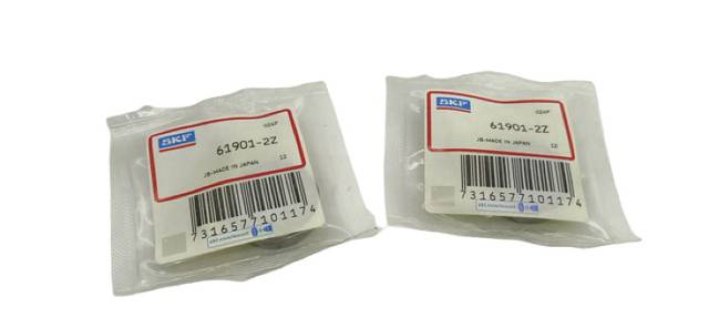 2x SKF 61901-2Z Радиальные шарикоподшипники 12x24x6 mm 619012Z