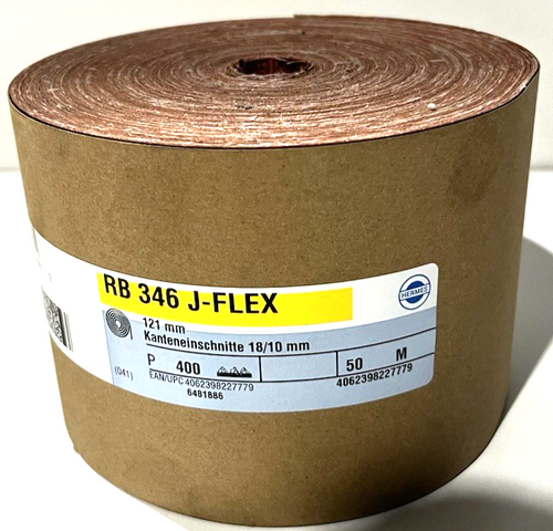 Hermes RB346 JFlex 50m 121mm Sanding Paper Roll P400 Edge Roll