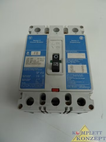 Westinghouse FD3125 Leistungsschalter Circuit Breaker 125A FD 3125