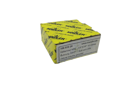 Цепная звёздочка Mädler 106 810 20 5/8"x3/8" с 10 зубьями и отверстием 20H7